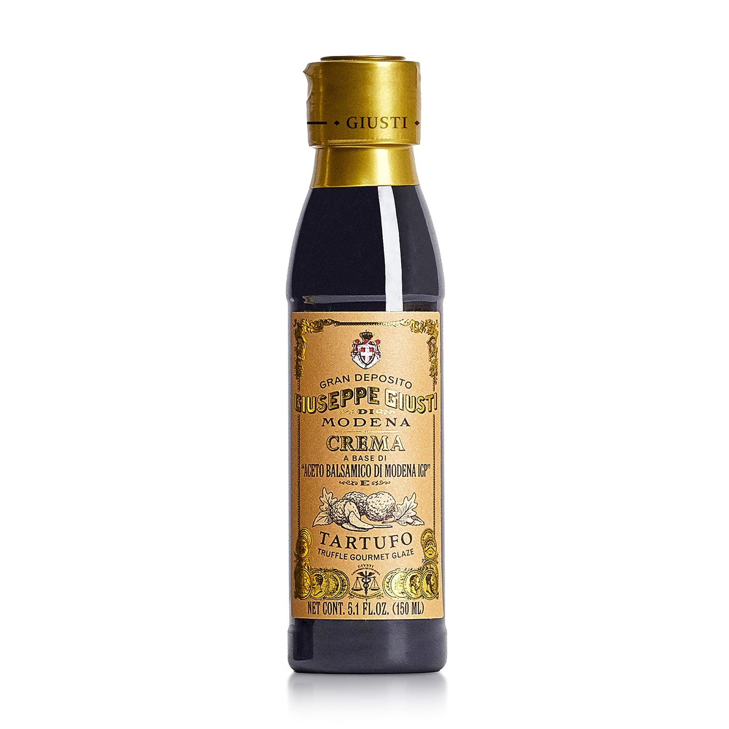 Giusti Truffle Glaze - Balsamic Reduction for Meat, Cheese & Salads - 5.07 fl oz - Balsamic Vinegar of Modena Black