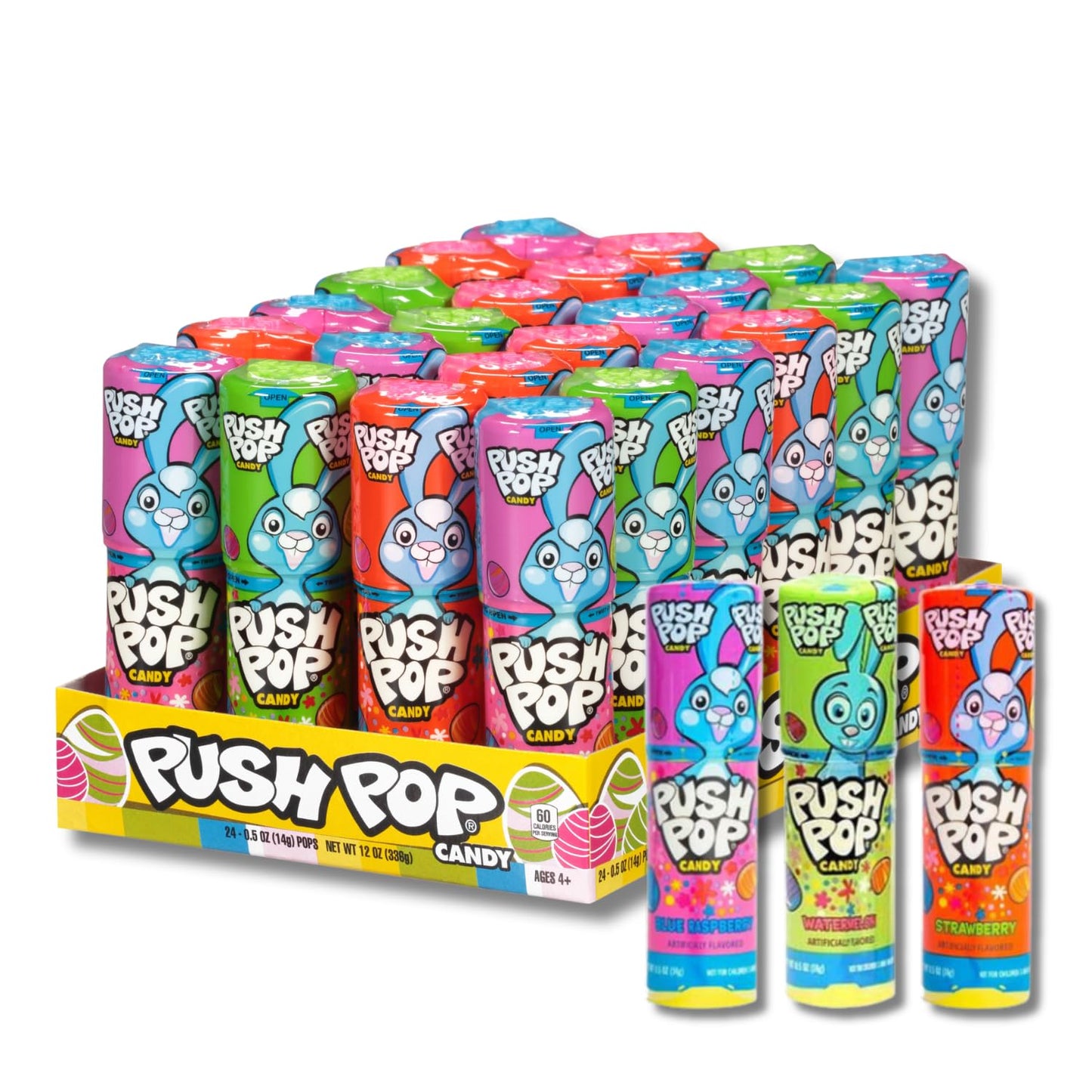 Special Release Push Pops - Seasonal Characters & Flavors - Gift Packs By LyzaS Sweets & Treats (Pack Of 24 Easter)