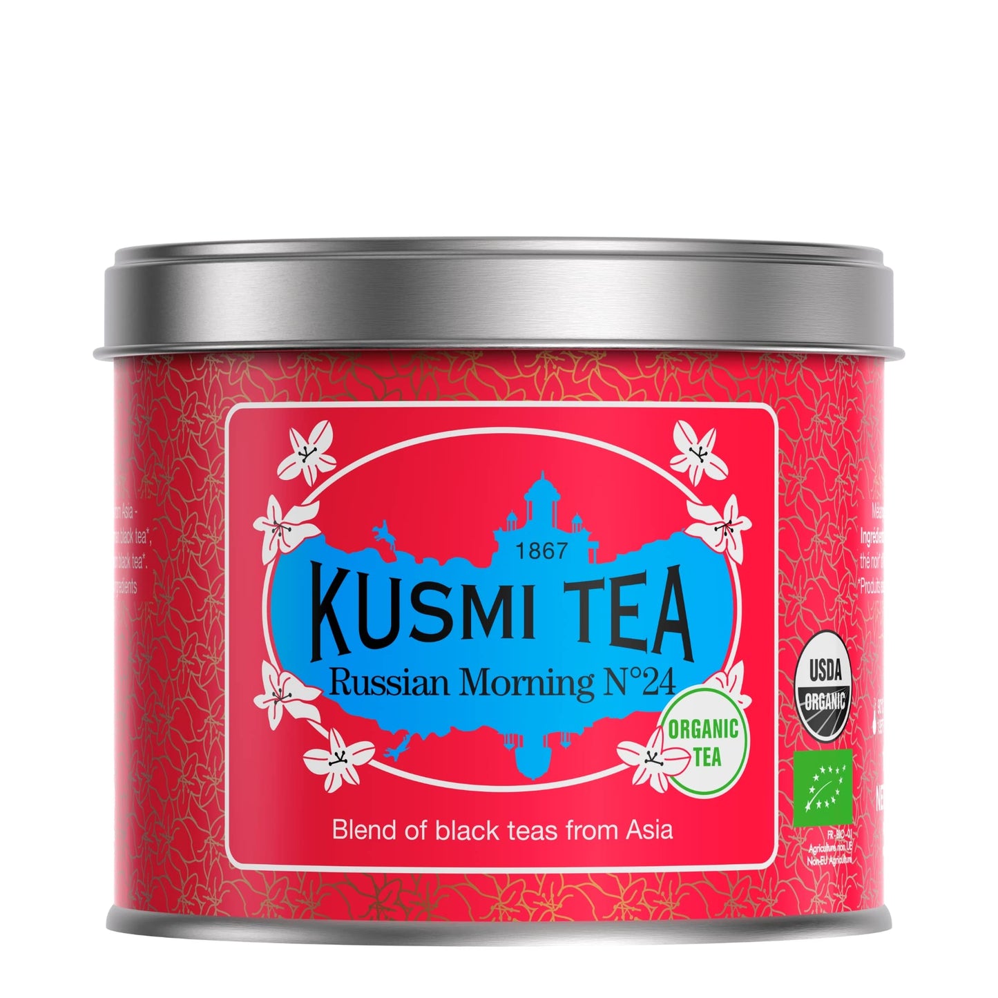 Kusmi Tea - Russian Morning No.24 - Organic Black Tea - Blend Of Asian Black Teas - Grand Yunnan, Ceylon & Assam - Smooth, Flavo