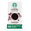 Starbucks Via Instant Coffee, Dark Roast Coffee, Italian Roast, 100% Arabica, 12 Boxes (96 Packets Total)