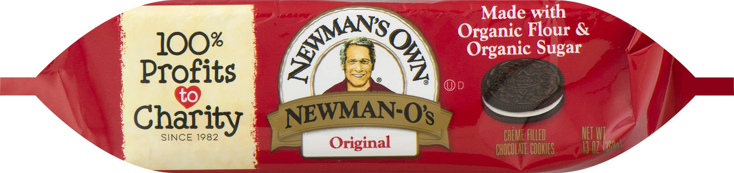 Newmans Own Newman-Os Sandwich Crèmes, Original, 13 Ounce (Pack of 6)