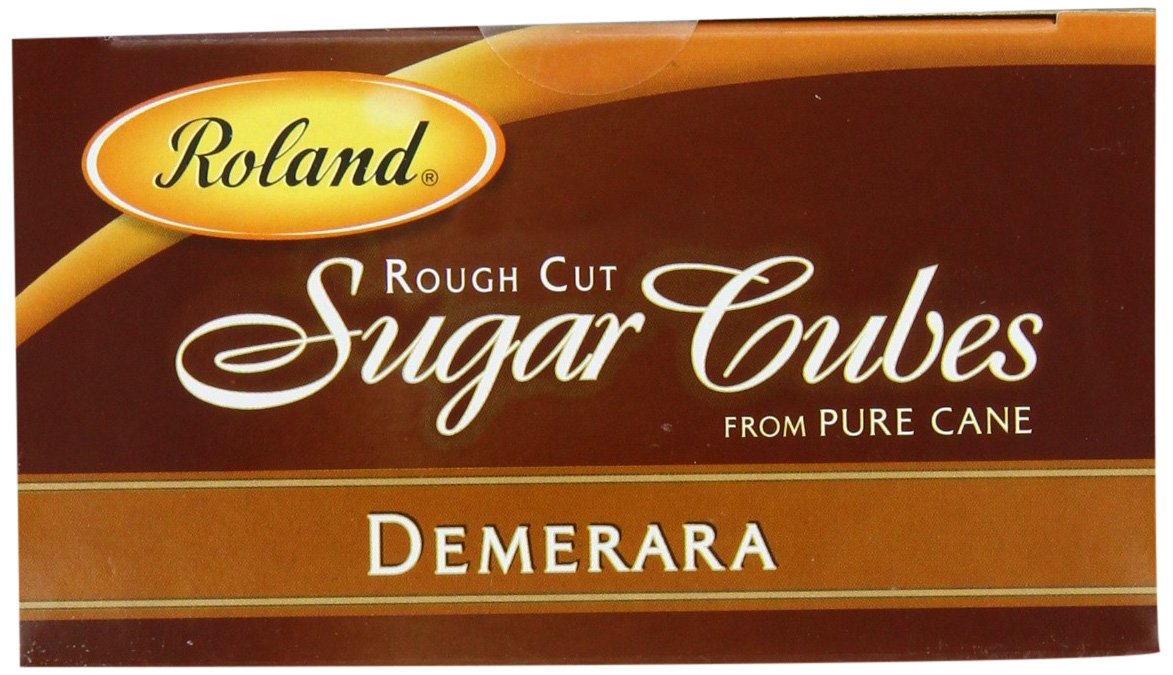 Roland Rough Cut Demerara Sugar Cubes, 17.6 oz, Pack of 6, Brown, Model 70830