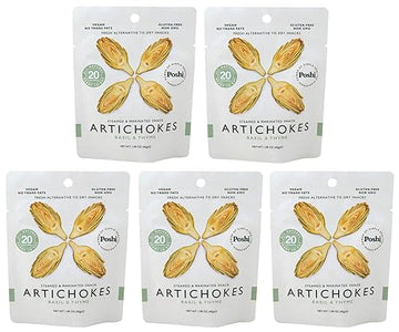 Poshi Marinated Snack Gluten Free Non-Gmo 1.34 Oz Each Artichokes (5-Pack)
