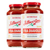 Arthur & Sons Fra Diavolo Sauce - Authentic Spicy Italian Recipe, All-Natural, Gluten-Free - 2 Pack (48oz)