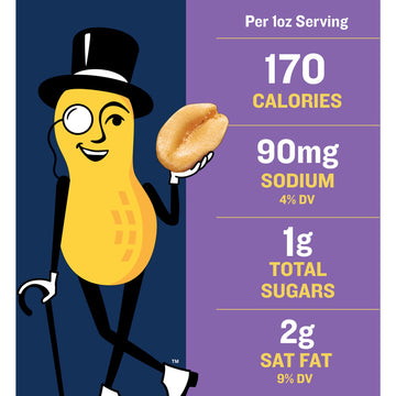 PLANTERS Salted Mixed Nuts, Peanuts, Almonds, Cashews, Brazil Nuts, Pecans, 56oz Canister, Plant-Based Protein Snack