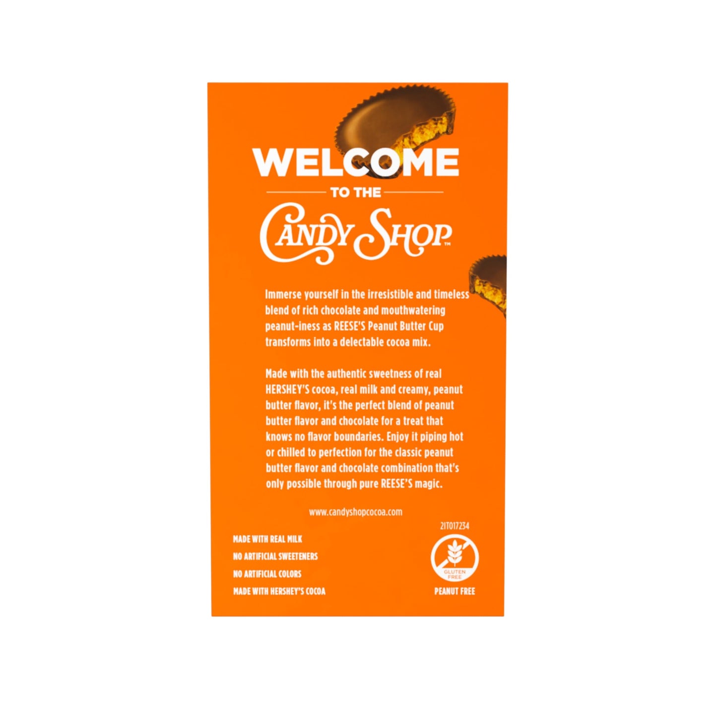 Candy Shop Cocoa Reese'S Peanut Butter Cup Cocoa Mix, Hot Chocolate, Make Hot Or Iced Cocoa, Made With Real Milk, Gluten Free, 1