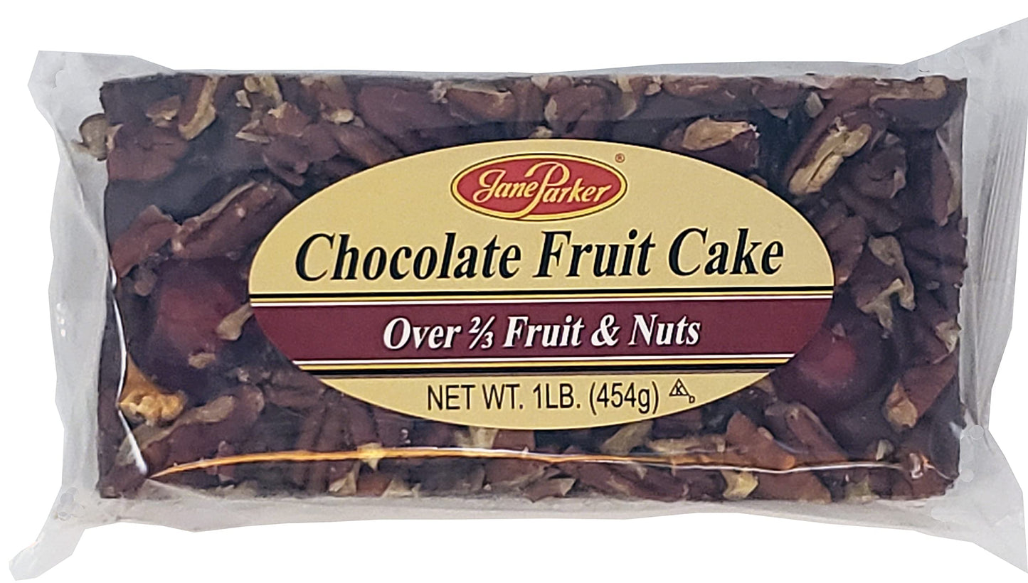 Jane Parker Fruitcake Chocolate Fruit Cake 1 Pound (16 Ounce) Loaf Holida-Christmas Cake-The Best Fruitcake You Can Buy