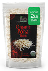 Jiva Organics Organic Poha Thick 2 Pound Bulk Bag - Flattened Rice