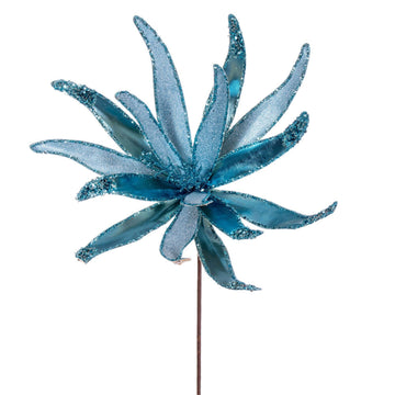 Vickerman 24'' Baby Blue Metallic and Frosted Glitter Papyrus 2 per bag.