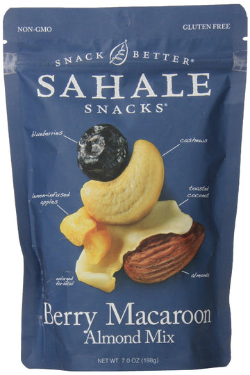 Sahale Snacks Berry Macaroon Almond Fruit and Nut Mix, 7 Ounce -- 4 per case.