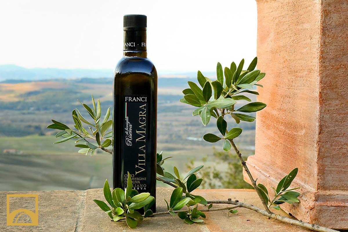 Frantoio Franci Villa Magra 2020 Harvest Extra Virgin Olive Oil, 05 Liter 169-Ounce