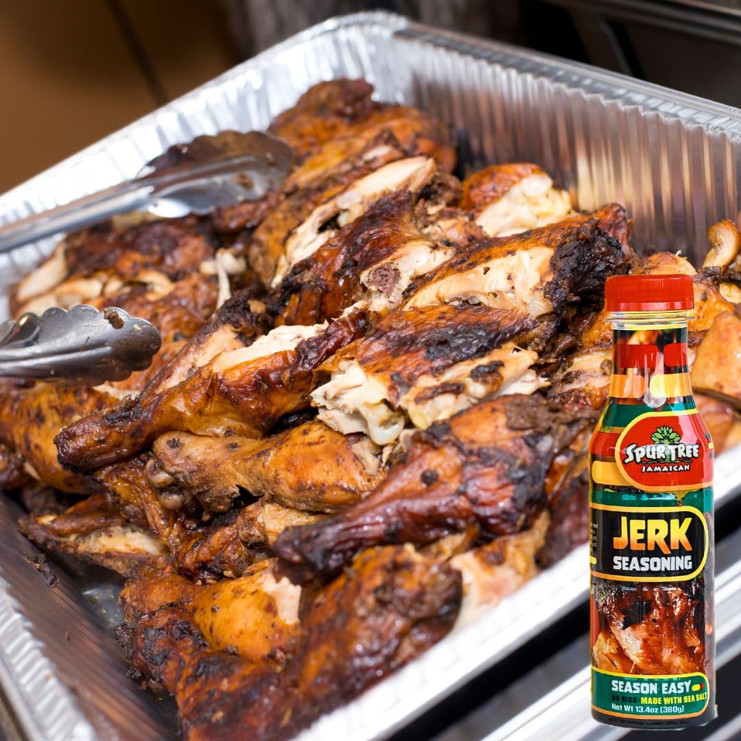 Spur Tree Jamaican Jerk Seasoning 13.4 Oz - Authentic Caribbean Mild Jerk Seasoning With All-Natural And Fresh Ingredients From