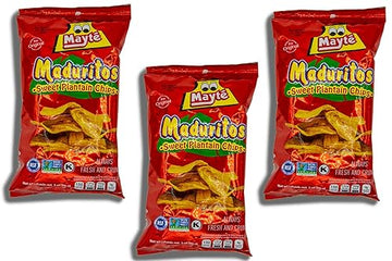 Value 3-Pack - Maduritos Bundle - Includes 3 Bags Sweet Plantain Chips Mayte / Maduritos Dulcesitos Mayte 9Oz Total - Comes In A