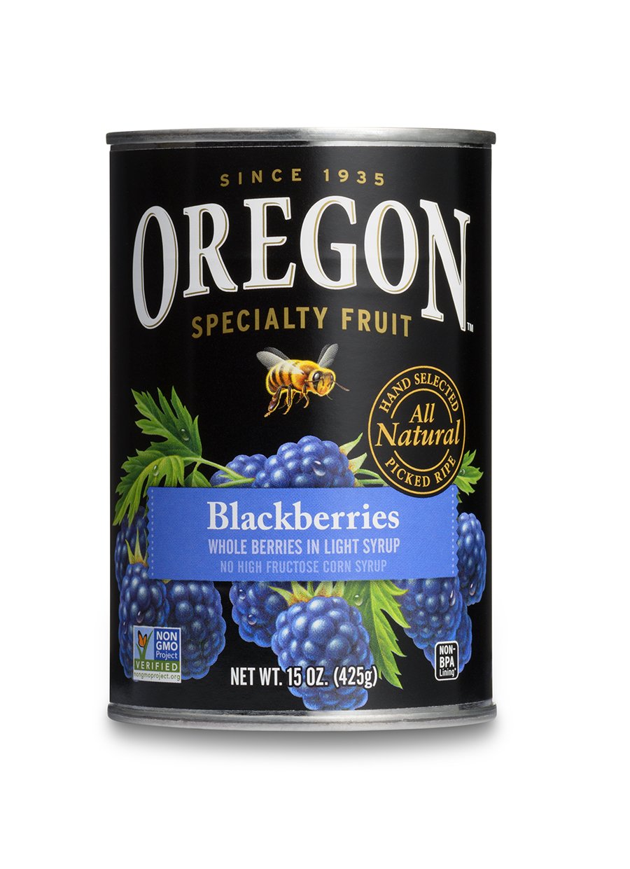 Oregon Fruit Blackberries In Syrup, 15-Ounce Cans (Pack Of 8)