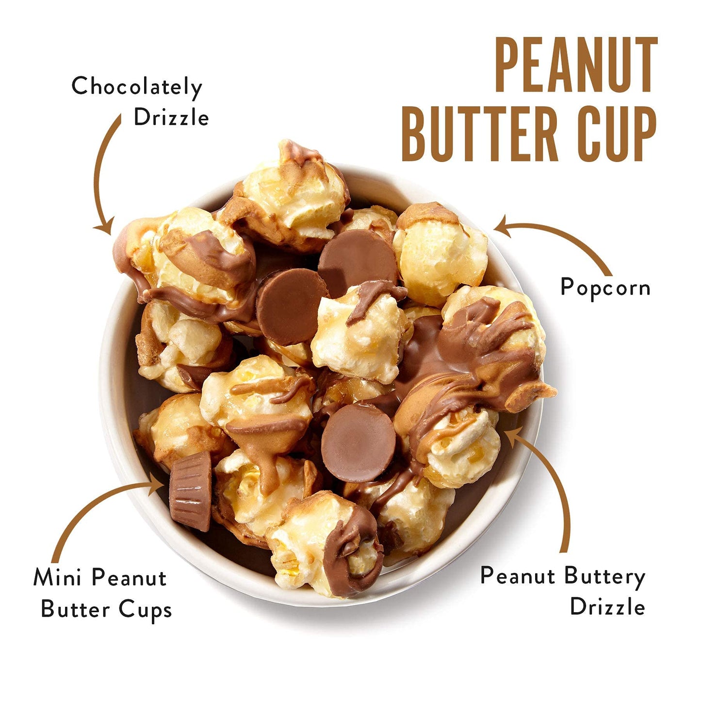Funky Chunky Gourmet Popcorn, Chocolatey Popcorn, Pretzel, and Nutty Mixes, Gift Set, Sea Salt Caramel & Peanut Butter Cup Popco