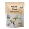 Khazana Organic Basmati Rice - Ready to Heat (1-Pack, 8.8oz) - Authentic, Aromatic & Flavorful Indian Grain - Non-GMO, Vegan, Gl