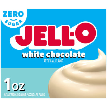 Jell-O White Chocolate Zero Sugar Instant Reduced Calorie Pudding & Pie Filling Mix, 1 oz. Box