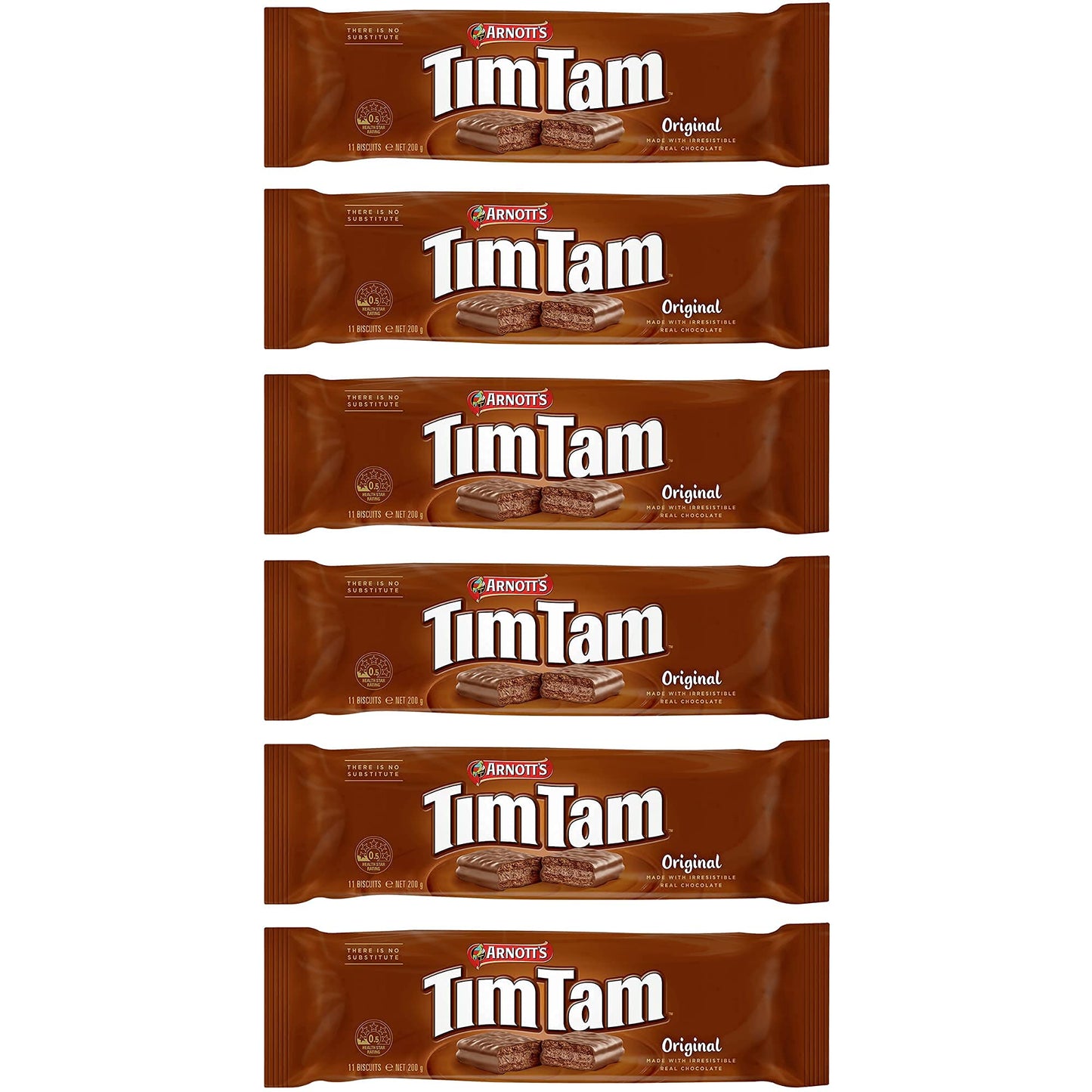 Arnott’S Tim Tam Chocolate Biscuits – 6 Pack – Original Australian Recipe – 66 Cookies Total – Imported From Australia