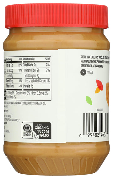 365 by Whole Foods Market Organic Creamy Peanut Butter, 28 Ounce - Smooth, Delicious Spread for Baking and Snacking