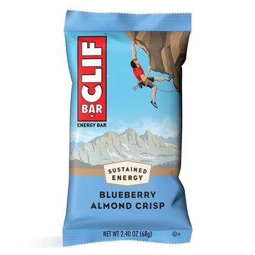 Clif Bar - Blueberry Almond Crisp - Made With Organic Oats - Non-Gmo - Plant Based - Energy Bars - 2.4 Oz. (12 Pack)