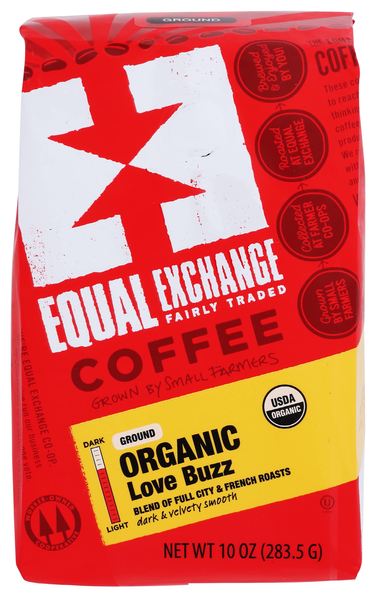 Equal Exchange Organic Ground Love Buzz Drip Coffee, 10 Oz Pack 6