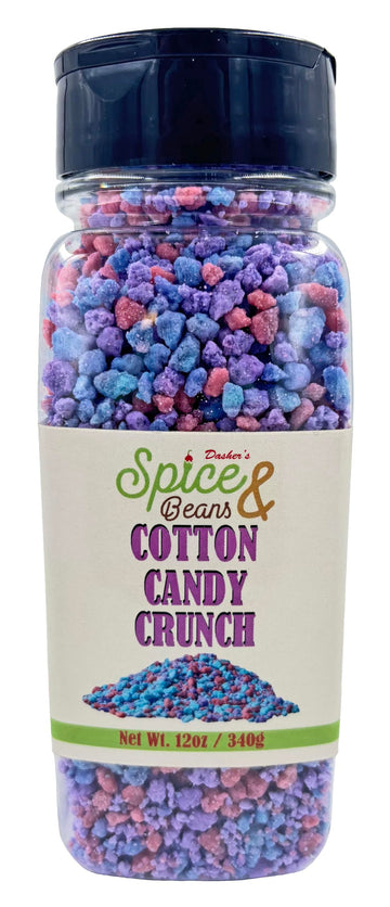 Dashers Spice & Beans - Ice Cream Topping & Cake Decoration (12 oz., Cotton Candy Crunch)