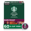 Starbucks K-Cup Coffee Pods, Dark Roast, 100% Arabica, 60 Pods (6 Boxes), Italian Roast