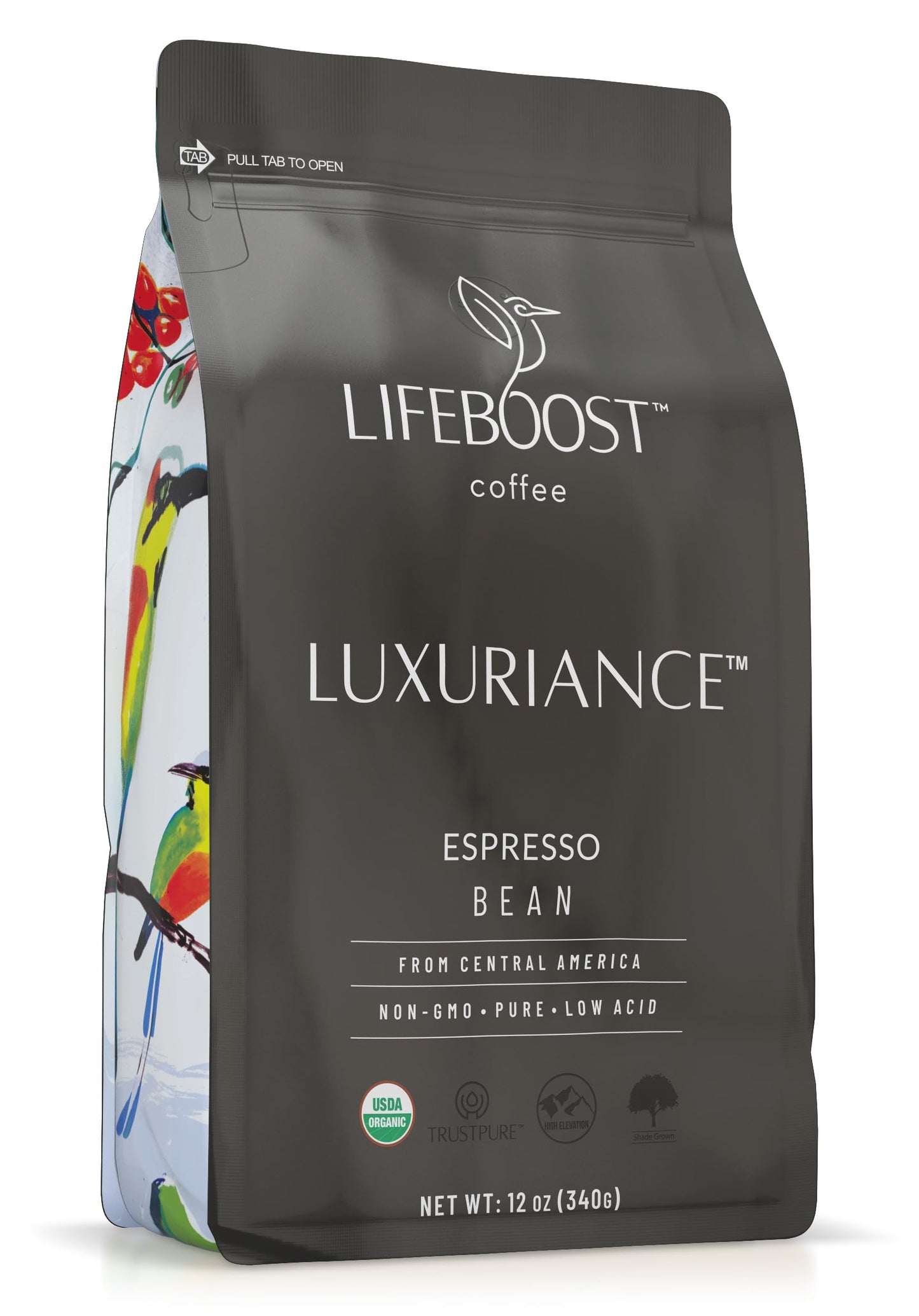 Lifeboost Organic Espresso Beans Whole - Non-GMO Low Acid Single Origin Organic Espresso Coffee - Third Party Tested For Mycotox