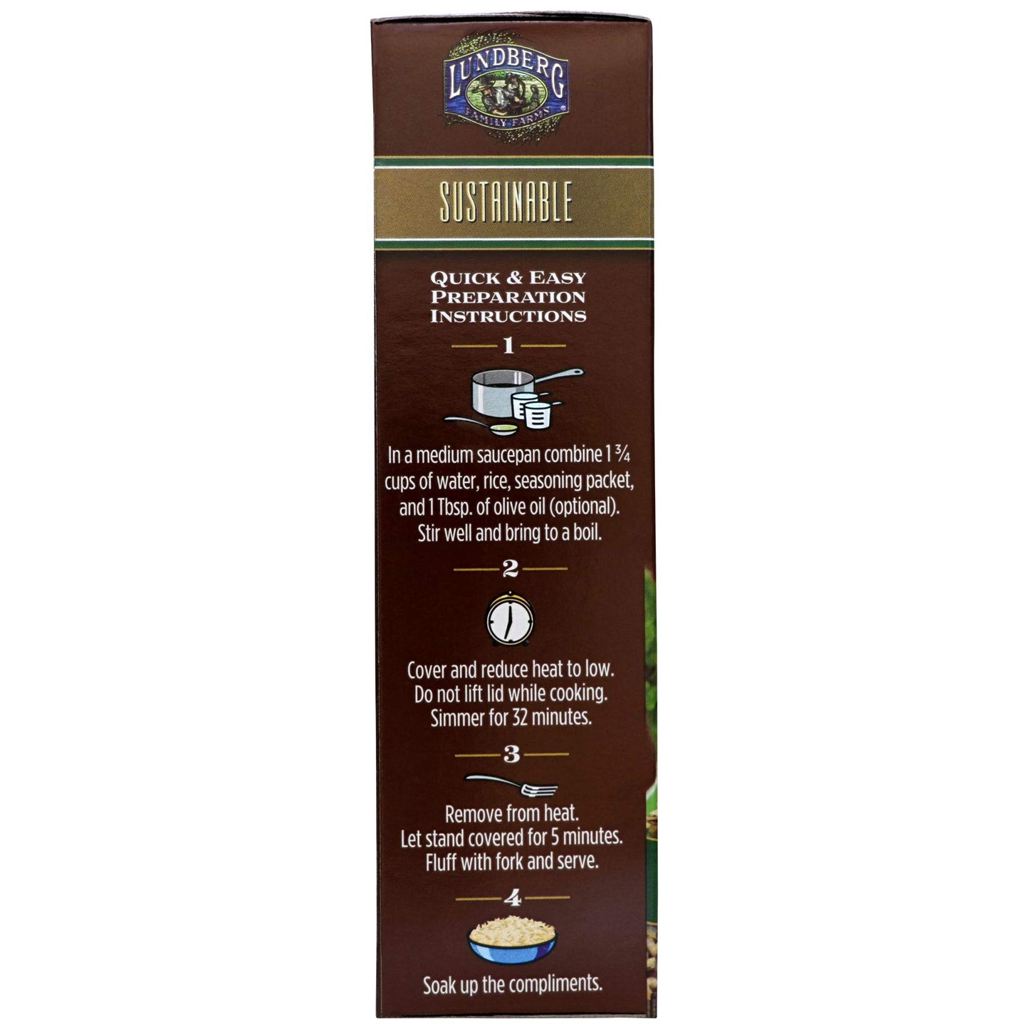 Lundberg Family Farms - Organic Whole Grain Rice & Wild Rice, Garlic & Basil, Side Dish, Pantry Staple, 100% Whole Grain, Non-Gmo, Gluten-Free, Usda Certified Organic, Vegan, Kosher (6 Oz, 6-Pack)