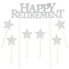 Beistle Happy Retirement Cake Topper, Plastic, 6 x 8¼, Model 57430