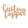Personalized Cake Topper Birthday Cake Toppers 11 Colours Wedding Cake Topper With Any Text Numbers Double Sided Glitter Cake Decoration For Anniversary Baby Shower(Red Gold))
