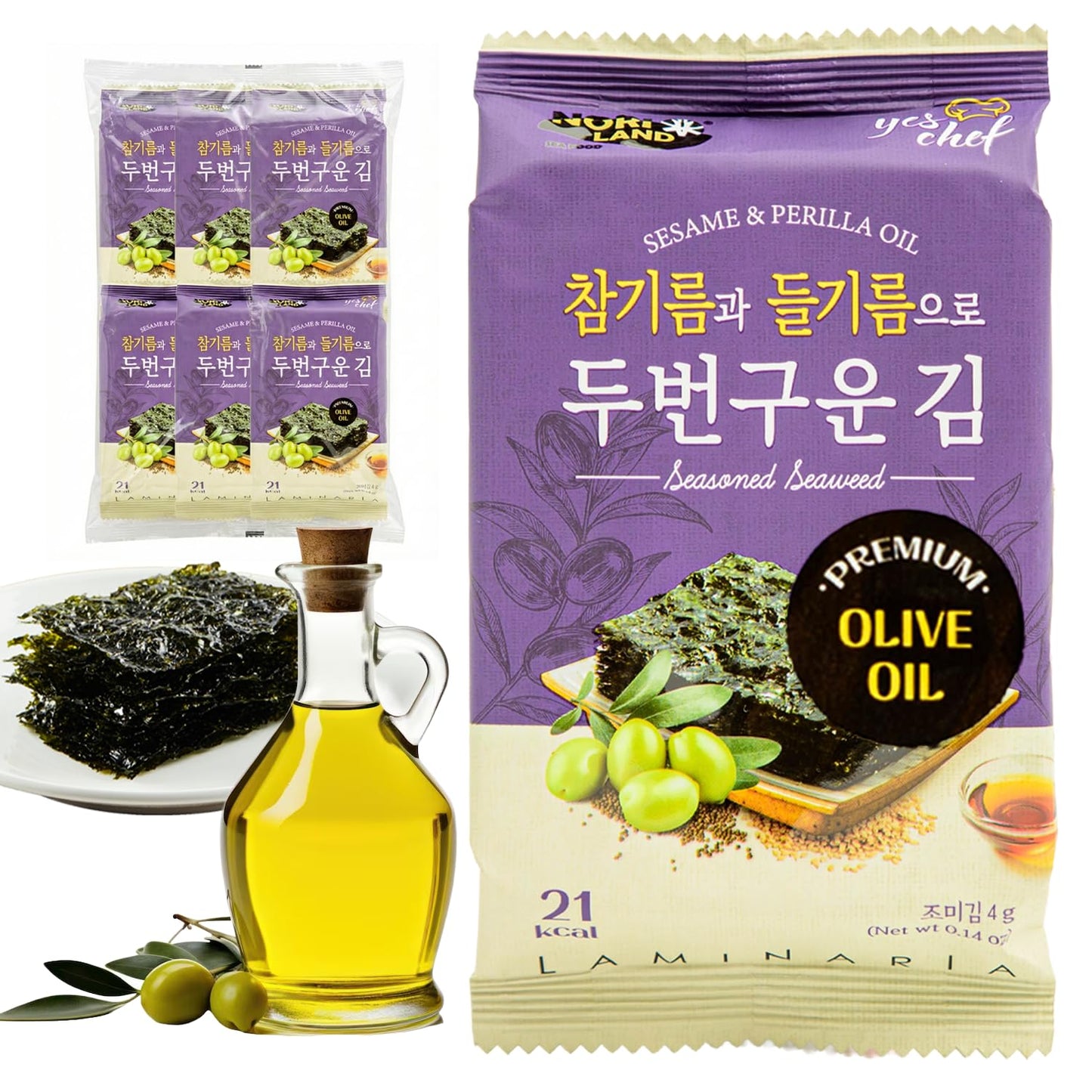 Kims Table Roasted Seaweed Snack - Korean Seasoned Seaweed Sheets, Light & Crispy, Healthy Low Calorie Gluten Free Vegan Snack,
