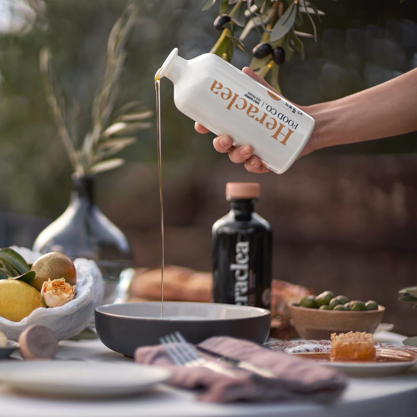 Heraclea Organic Extra Virgin Olive Oil Cold Pressed, 100% Pure, Rich With Polyphenols, Fresh Authentic Flavor, Sourced From Our