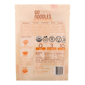Goskinny Noodles Angel Hair (6), Organic, Odorless Shirataki & Konjac Pasta, Low Carb, Low Calorie, Gluten Free, Vegan, Kosher,