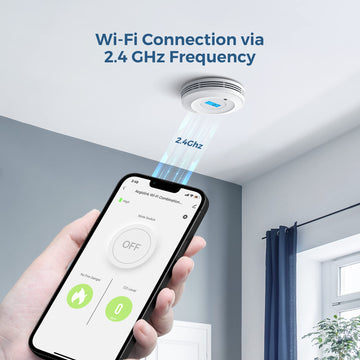 Aegislink Wi-Fi Combination Smoke And Carbon Monoxide Detector With Lcd Display & Replaceable Battery, Compatible With Tuyasmart