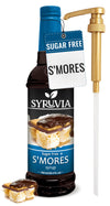 Syruvia Sugar-Free S'mores Coffee Syrup - 25.4 fl oz Premium Coffee Flavoring Syrup - 0 Calorie - Kosher Coffee Syrups, Gluten F
