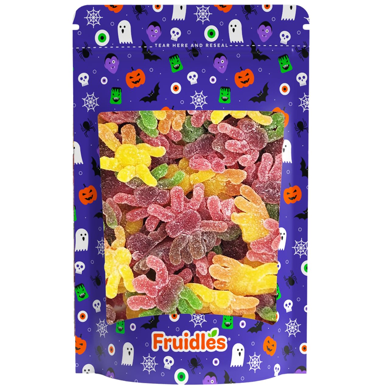 Fruidles Halloween Hair Spiders Gummies, Fun And Festive Holiday Snacking (2 Pounds)