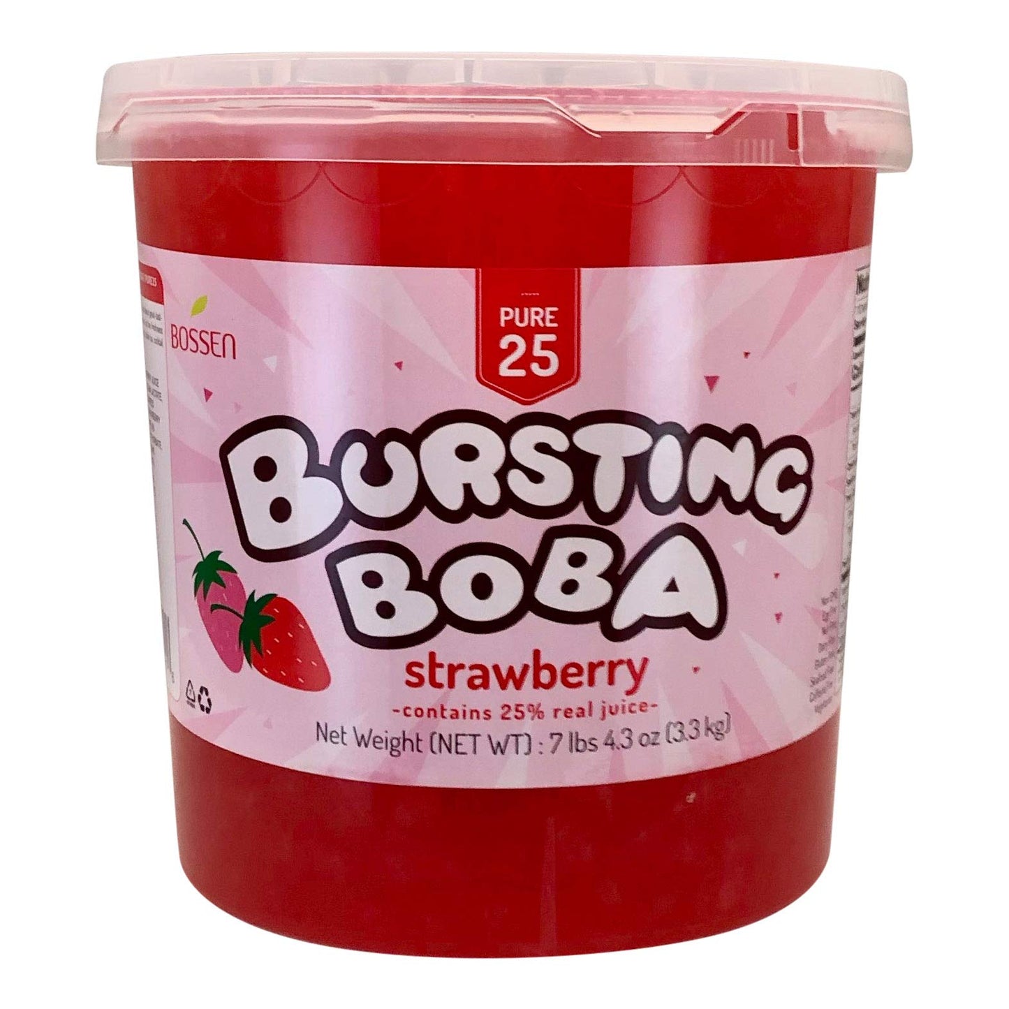 Bossen Bursting Boba Pure25 (Strawberry, 7.04 Pound (Pack Of 1))