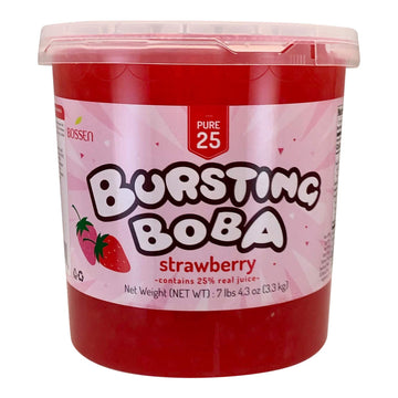 Bossen Bursting Boba Pure25 (Strawberry, 7.04 Pound (Pack Of 1))