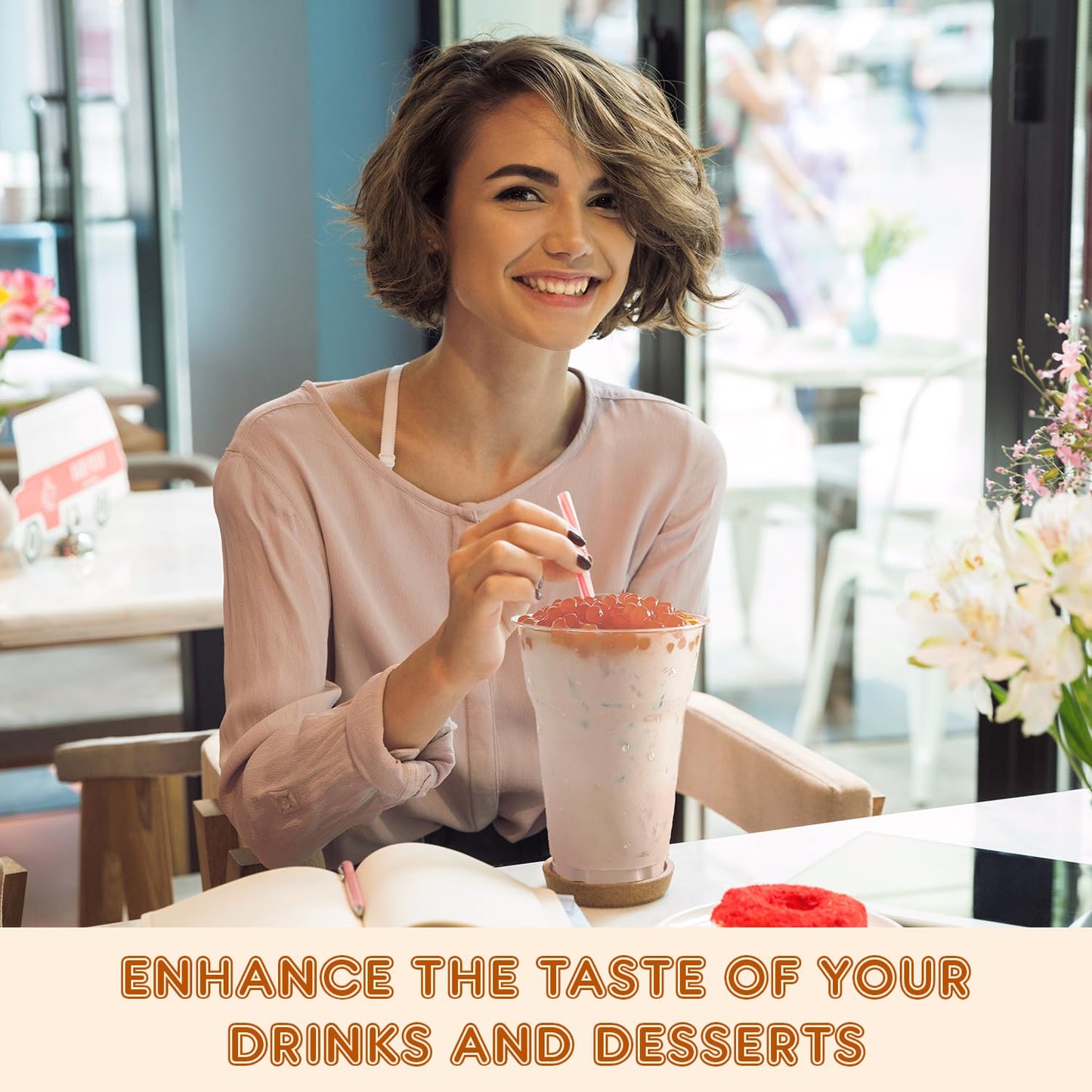 Fanale Popping Boba Pearls for Bubble Tea - Lychee Flavor - 7 lb Bursting Boba Pearls for Shakes, Desserts, Smoothies