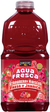 Langers Agua Fresca Fresa y Jamaica (Strawberry Hibiscus) 64 Fl Oz (Pack of 8)