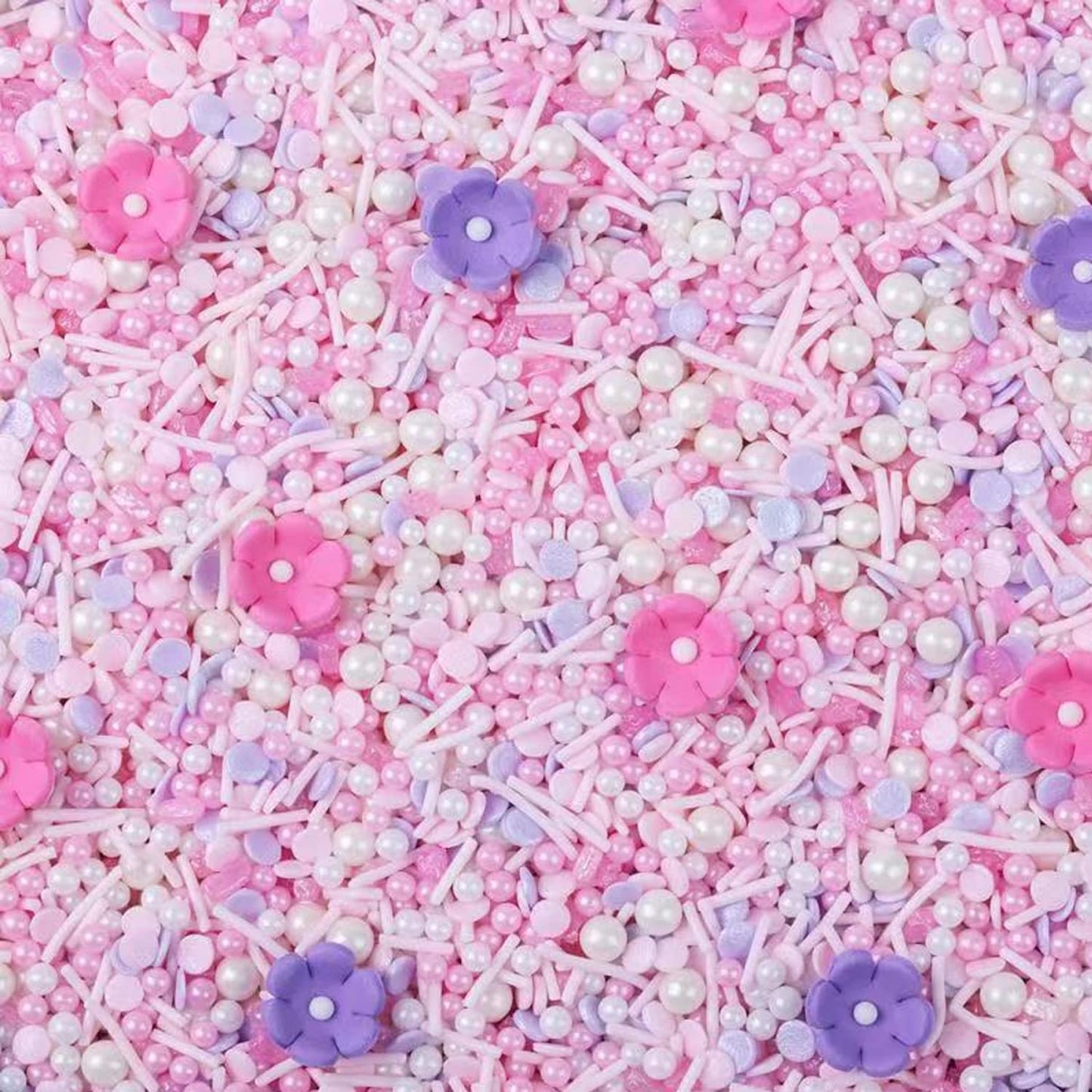 Edible Candy Flowers Sprinkles For Cake Cupcake Decorating Easter Valentines Day Wedding Sprinkles Perfect For Cake Decorations, Ice Cream, Cookies, Parties, Cupcake Topper(Flowers)