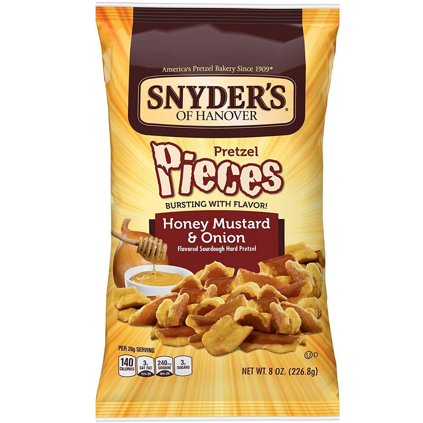 S-L Snacks National Snyders of Hanover Pretzel Pieces, Honey Mustard and Onion , 8.0 oz