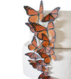 Sugar Robot Inc. Edible Butterflies Set of 15 - Wafer Cake & Cupcake Toppers - 4x0.05 - Orange Monarch Butterflies
