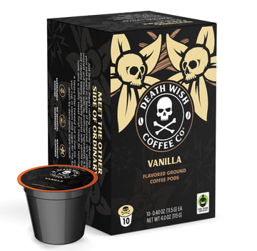 Death Wish Coffee Co. Single Serve Coffee Pods - Vanilla Coffee Pods (10 Count)