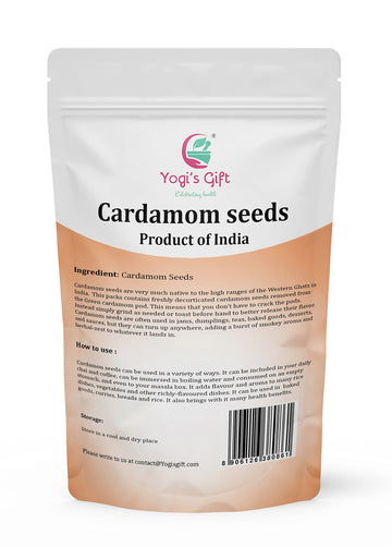 Cardamom Seeds 1 Lb Bulk Pack | Decorticated Cardamon Seeds | Rich Fragrant Seeds For Tasty Beverages | By Yogi'S Gift