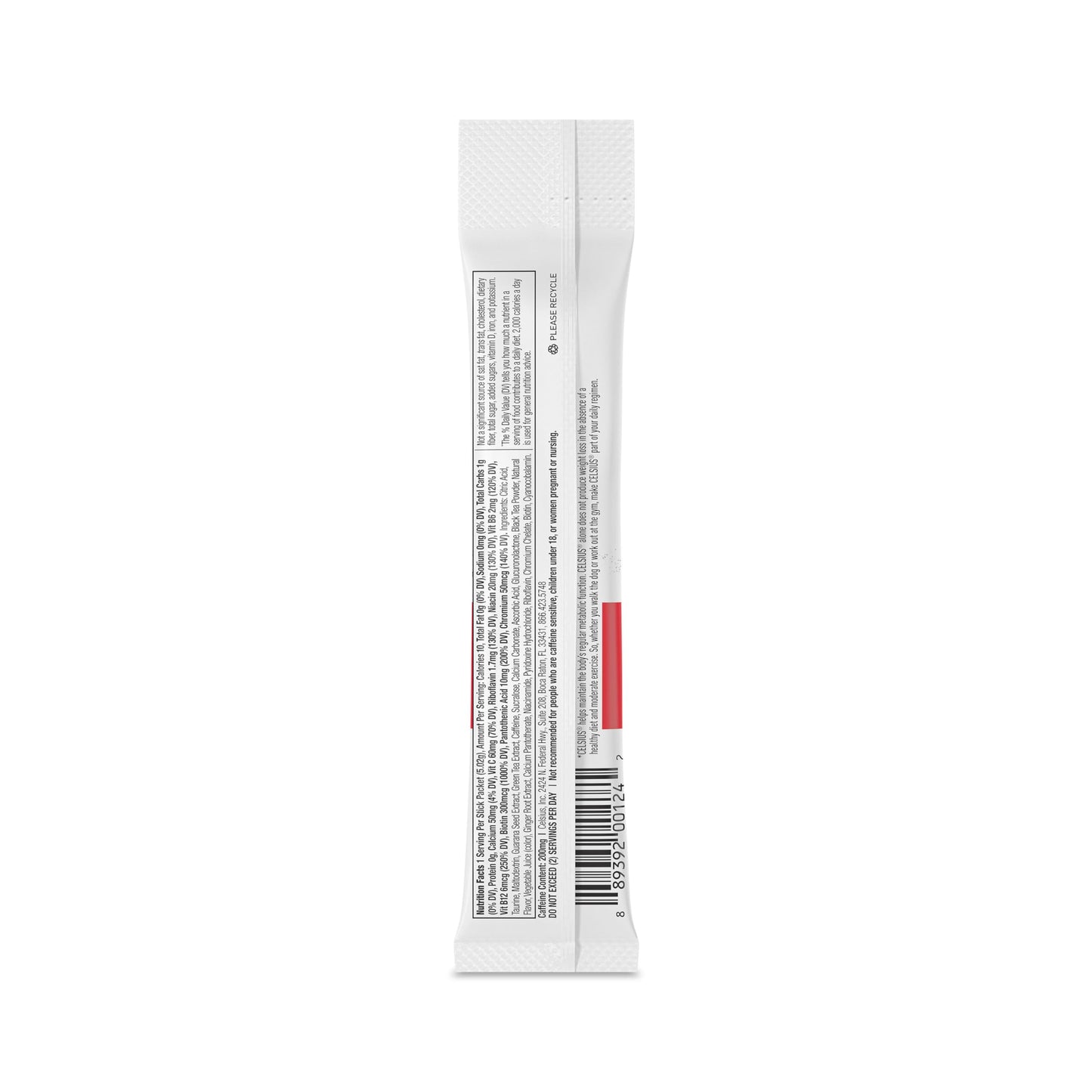 CELSIUS On-the-Go Powder Sticks Strawberry Mango, Essential Energy 2.5 Oz (14 Sticks per Pack)