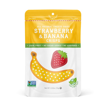 Nature'S Turn Freeze-Dried Fruit Snacks, Strawberry Banana Crisps, Pack Of 6 (0.53 Oz Each)