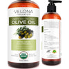 Velona Usda Certified Organic Olive Oil - 16 Fl Oz | 100% Pure And Natural Carrier Oil | Extra Virgin, Unrefined, Cold Pressed