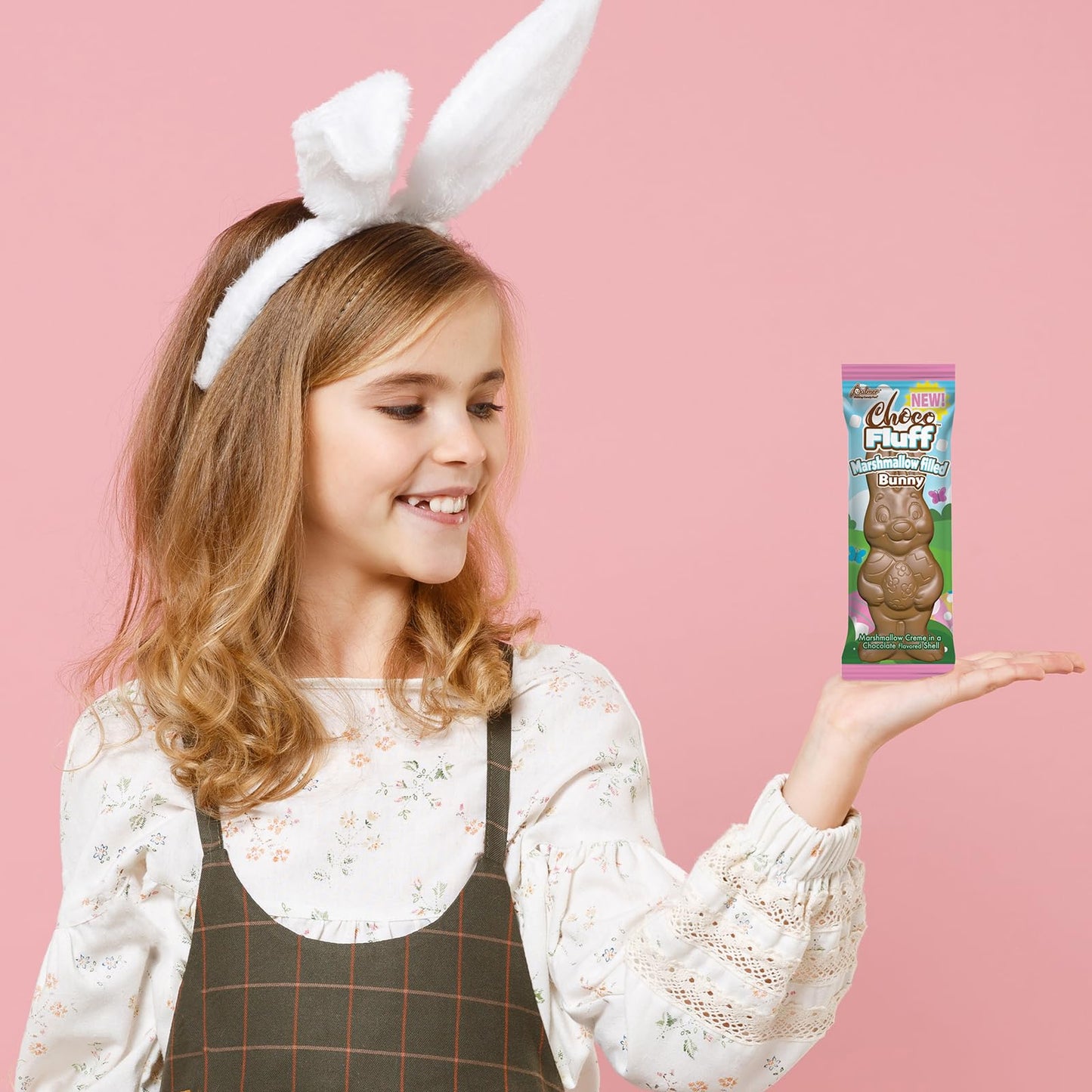 Fruidles Chocofluff Easter Bunny , Marshmallow Filled, 12-Pack, Kosher Certified, Individually Boxed, 3.8 oz Chocolate Bars
